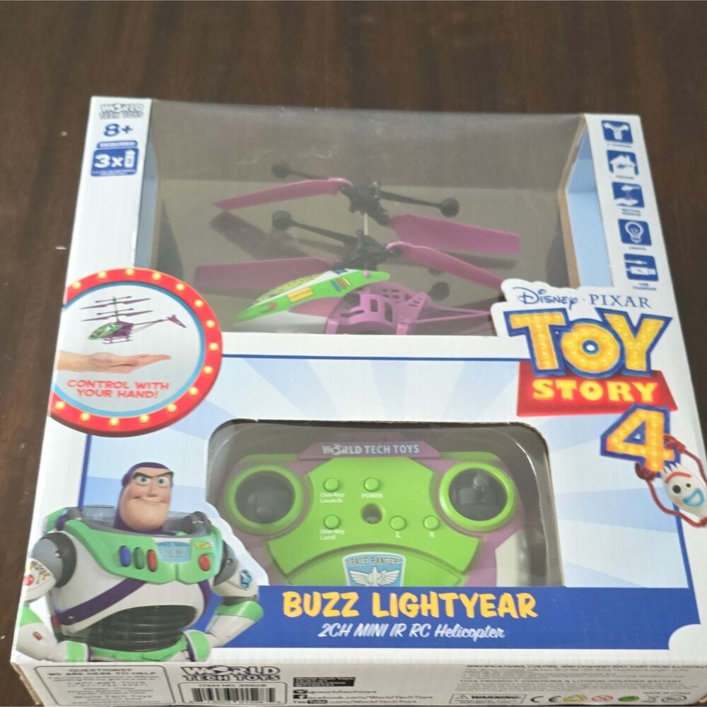 World Tech Toys Toy Story 4 Buzz Lightyear 2CH Mini IR RC Helicopter RTR